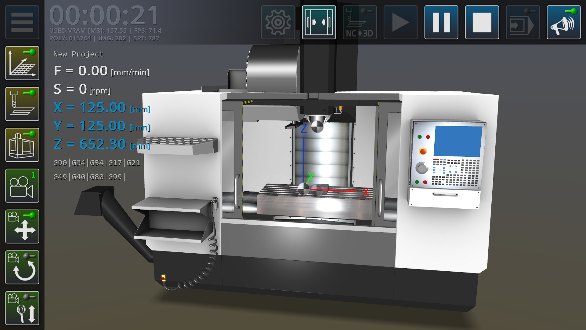 Симулятор фрезерного станка. CNC VMC Simulator. CNC VMC Simulator на ПК.